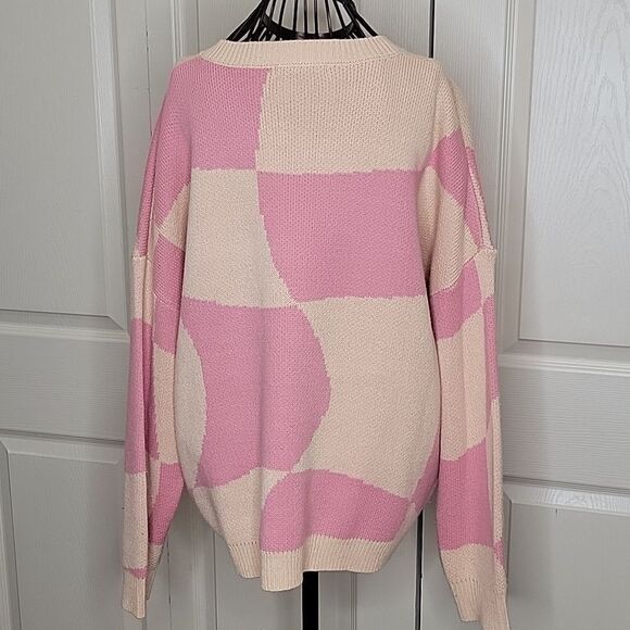 BAILEY ROSE Pink and Peach Oversized Sweater Size Small - Picture 4 of 7